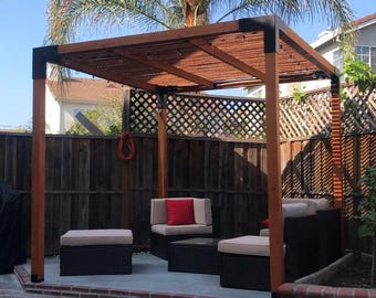 Pergola Corner Bracket 4x4 Post, Heavy Duty Steel 3 Arm 90 Degree Corner Connector, DIY Pergola Hardware, Made in USA