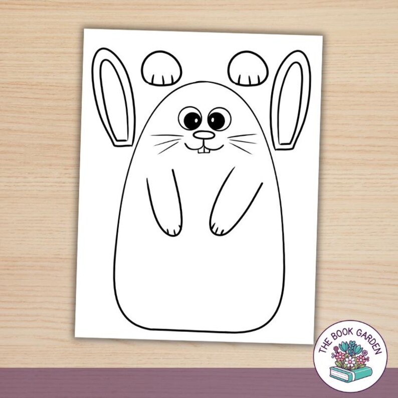 Easter Bunny Craft: Printable Easter Art Activity for Kids (PDF) - Etsy