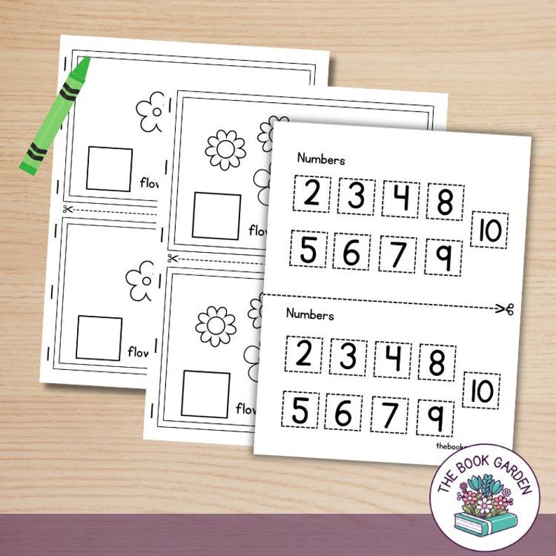 Count the Flowers Cut and Paste Activity Book: Spring Math Activity for ...