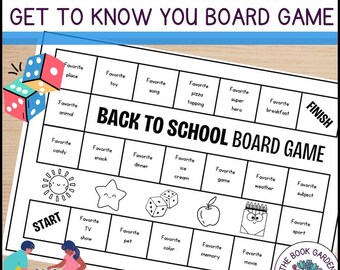 Get To Know You Board Game First Day of School Ice Breaker Activity