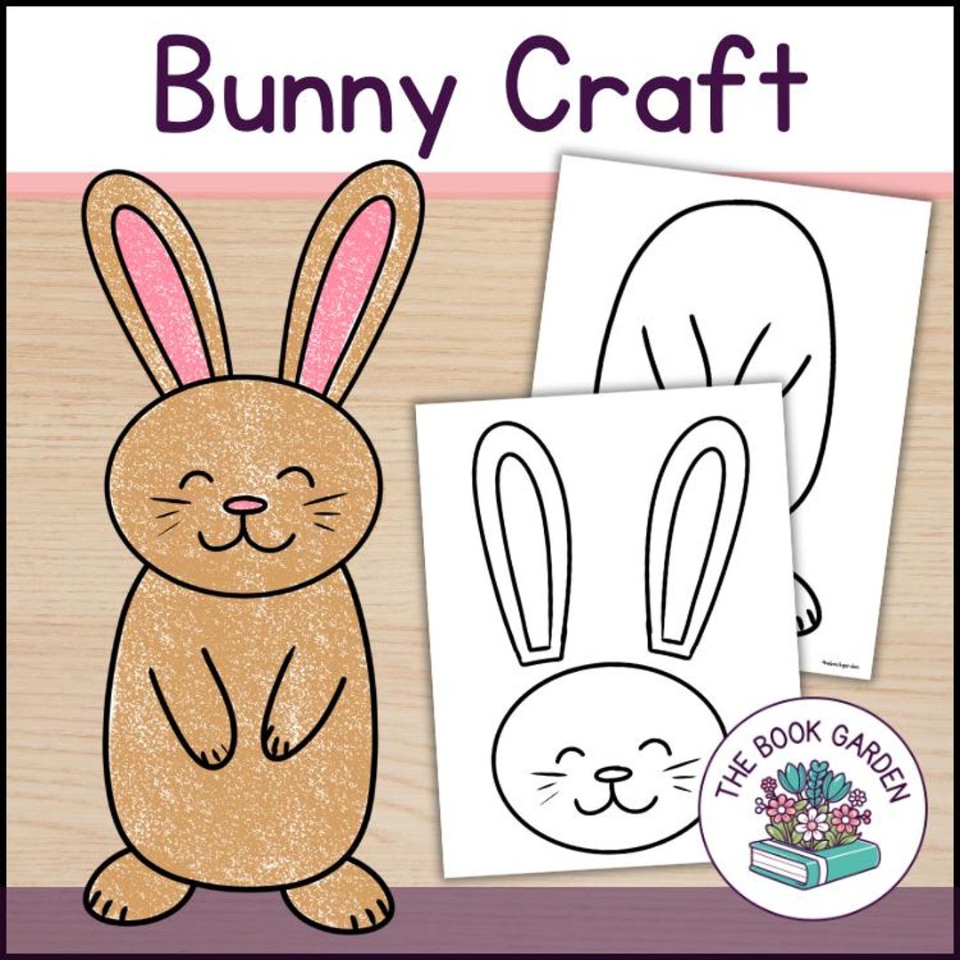 Bunny Craft: Printable Easter Art Activity for Kids (PDF) - Etsy