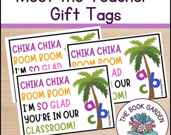 Chicka Boom Gift Tags, Meet the Teacher, Printable (Digital Download)