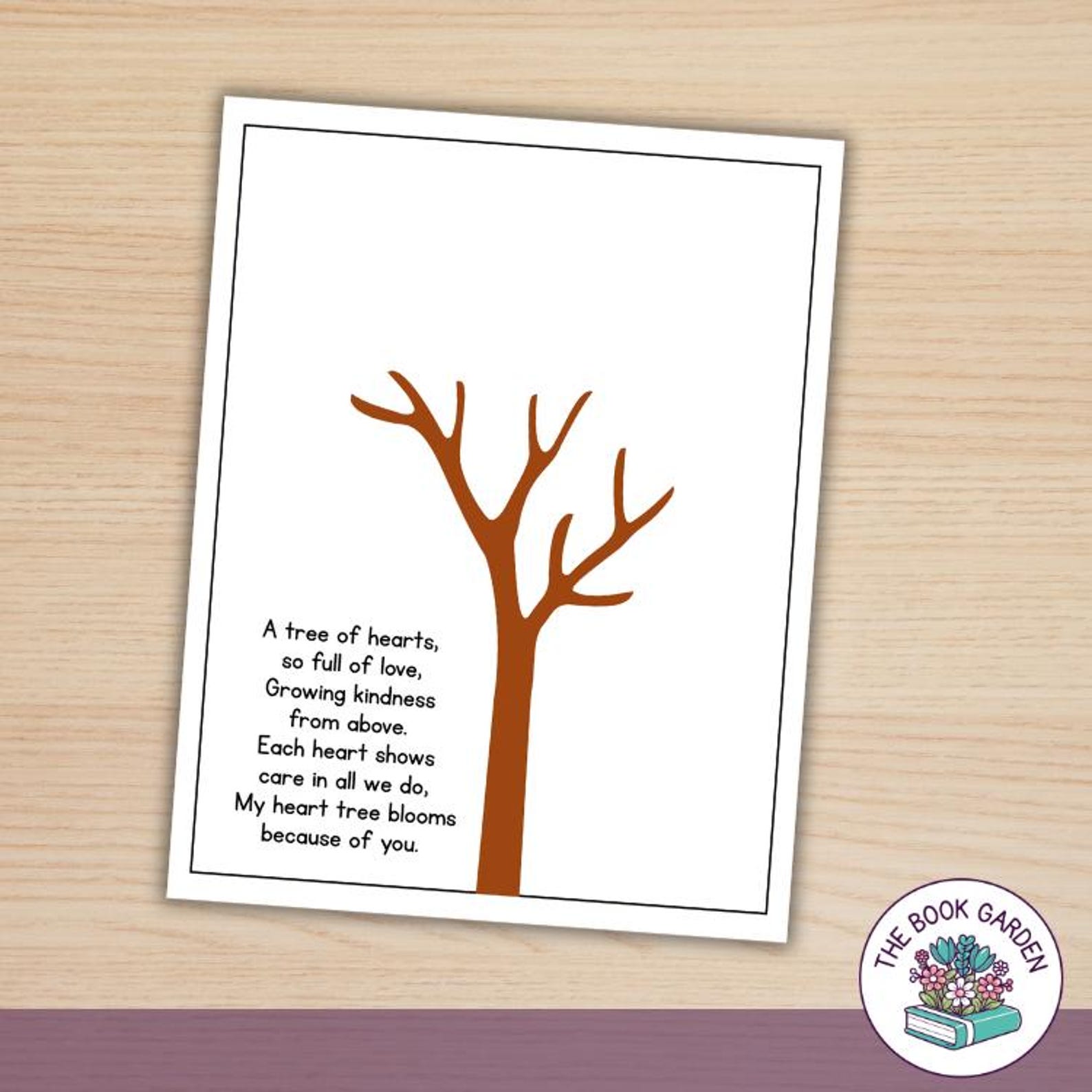 Heart Tree Craft Printable Art Activity for Kids (PDF) Etsy