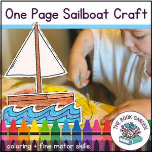 Sailboat Summer Craft, End of the Year Activities, Summer Activities, Crafts for Kids, Printable Crafts, One Page Crafts, Summer Crafts