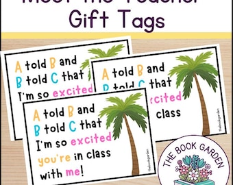 Back to School Gift Tags: Fun Student Welcome - Printable Digital Download