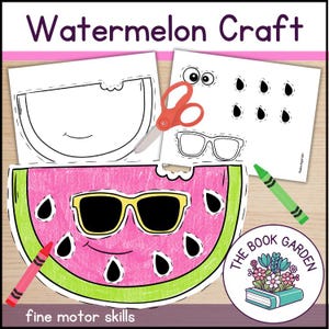 Watermelon Summer Craft, End of the Year Activities, Summer Activities, Crafts for Kids, Printable Crafts, One Page Crafts, Summer Crafts