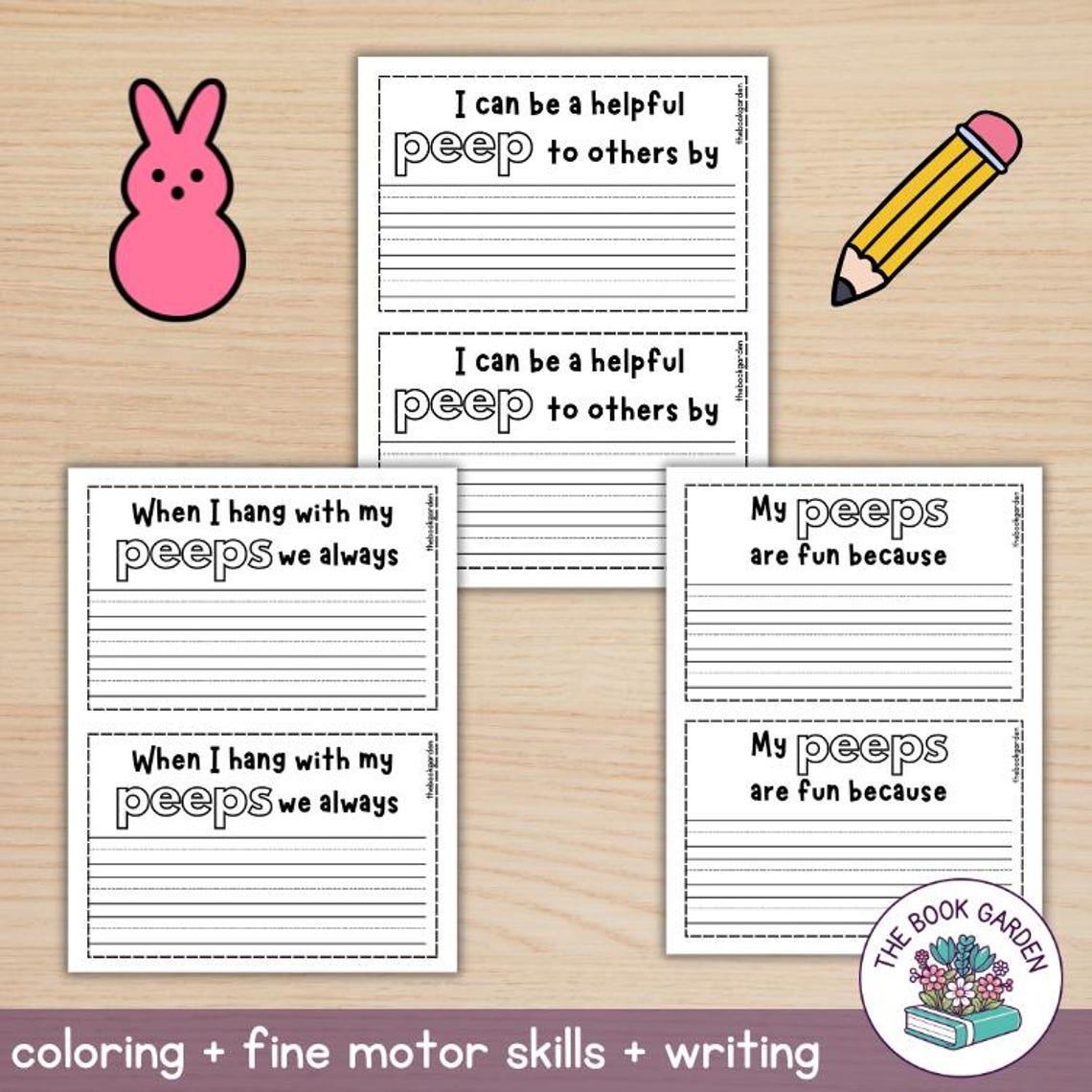Peep Spring Writing Craft : Printable Spring Easter Activity for Kids ...
