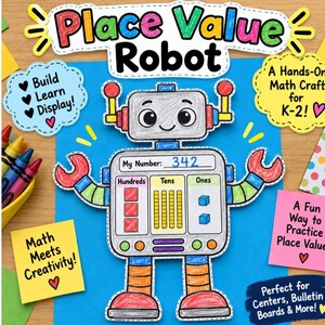 Platsvärde-robotpyssel: Mattepyssel (PDF-fil)