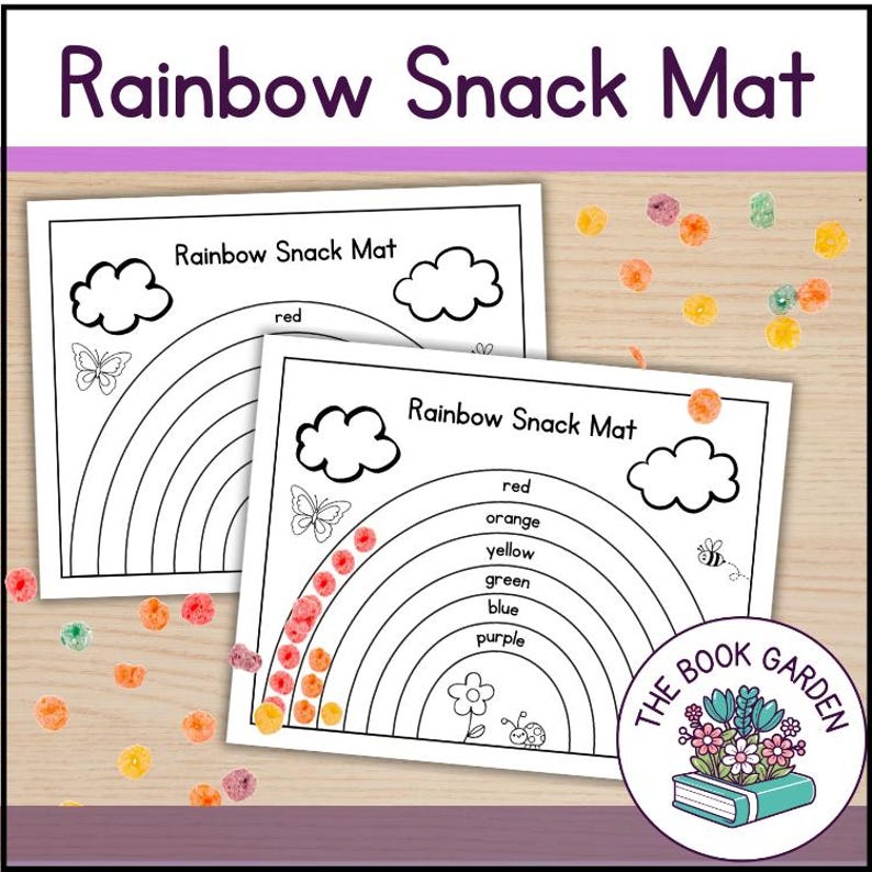 Rainbow Snack Mat: Printable Activity for Kids (PDF) - Etsy