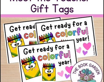 Colorful Year Gift Tags, Back to School Teacher Gifts (Digital Download)