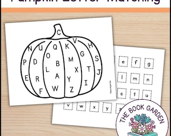 Pumpkin Letter Match: Halloween Alphabet Activity for Kids (PDF)