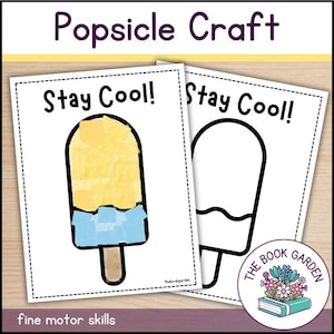 Popsicle Summer Craft, End of the Year Activities, Summer Activities, Crafts for Kids, Printable Crafts, One Page Crafts, Summer Crafts