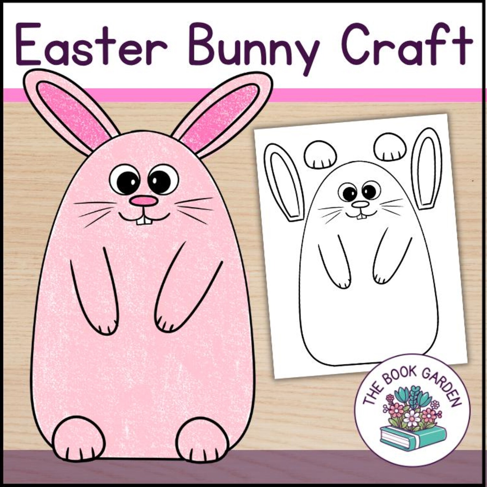 Easter Bunny Craft: Printable Easter Art Activity for Kids (PDF) - Etsy