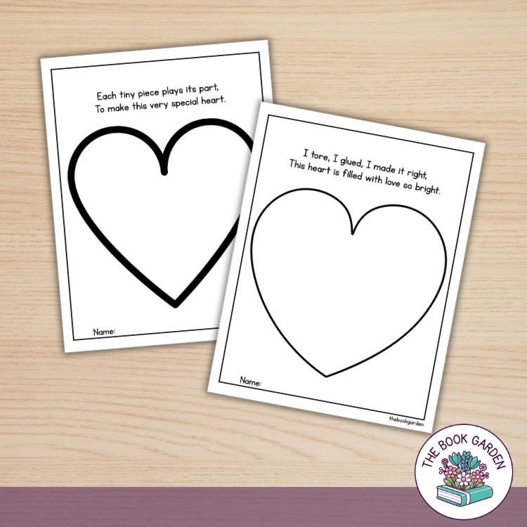 Heart Poem Craft Templates: Valentines Day Art Projects (PDF Download ...