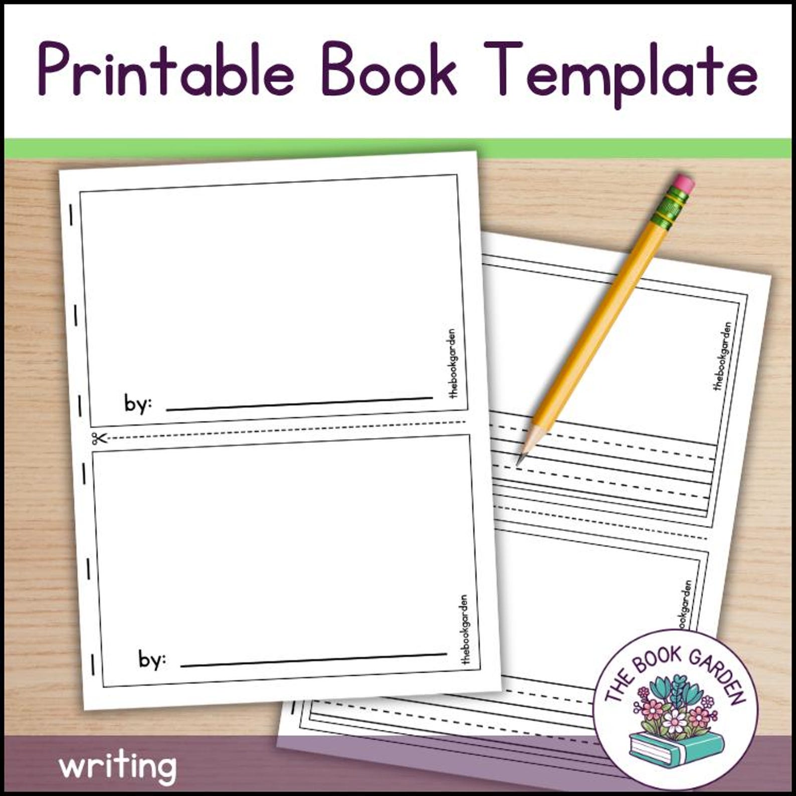Printable Booklet Template: A Writing Activity (PDF Download) - Etsy