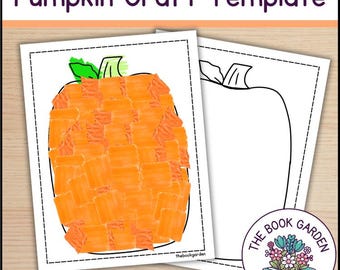 Kürbis-Bastelvorlage: Herbstliche Kunstaktivität für Kinder zum Ausdrucken