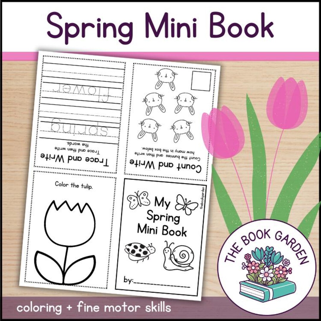 Spring Counting Mini Book: Math Activities (PDF Pattern) - Etsy