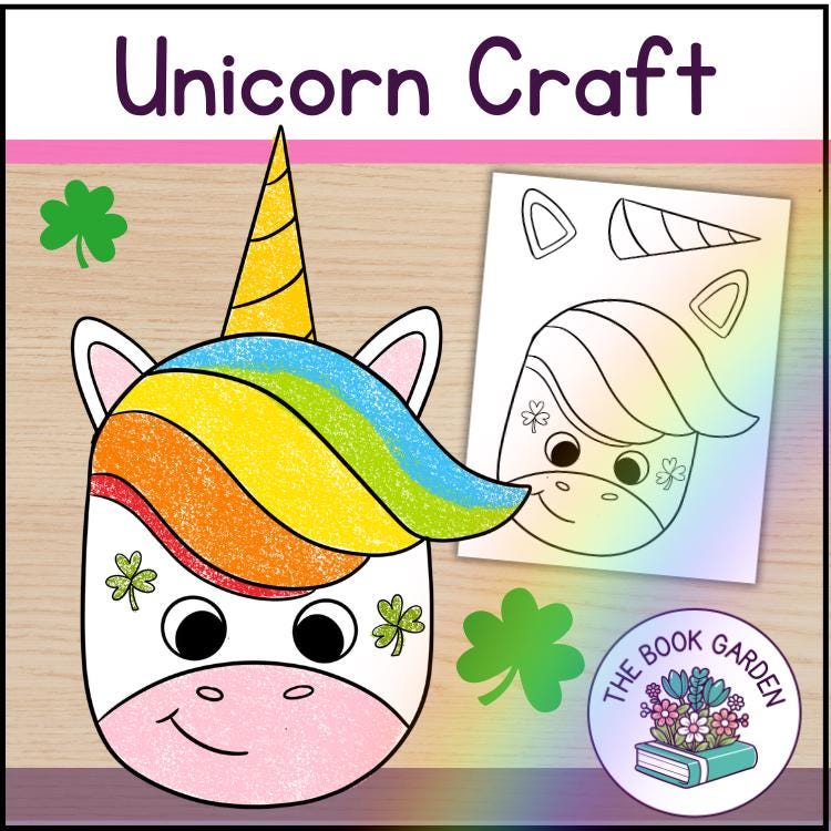 Unicorn Craft: Printable Art Activity for Kids (PDF)
