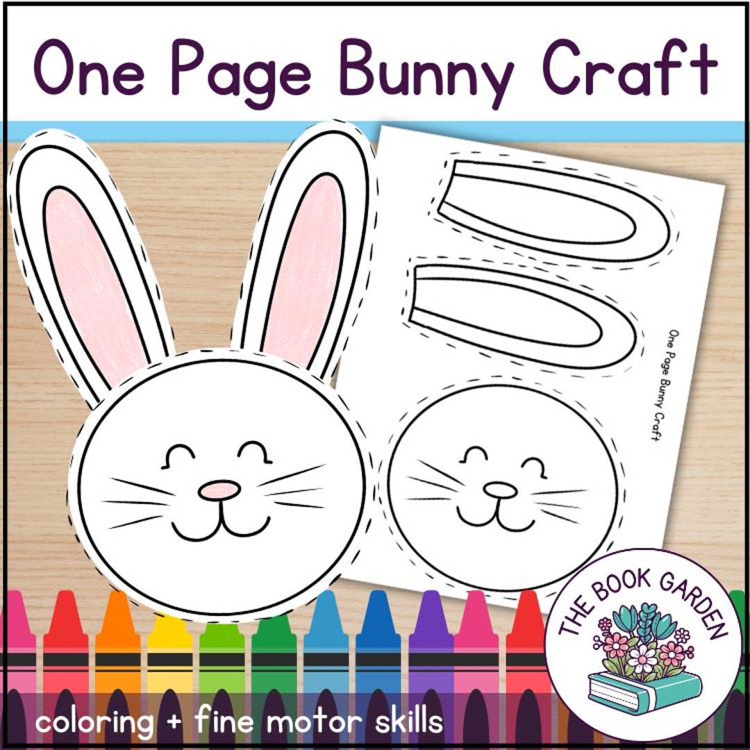 Bunny Craft: Printable Easter Art Activity for Kids (PDF) - Etsy