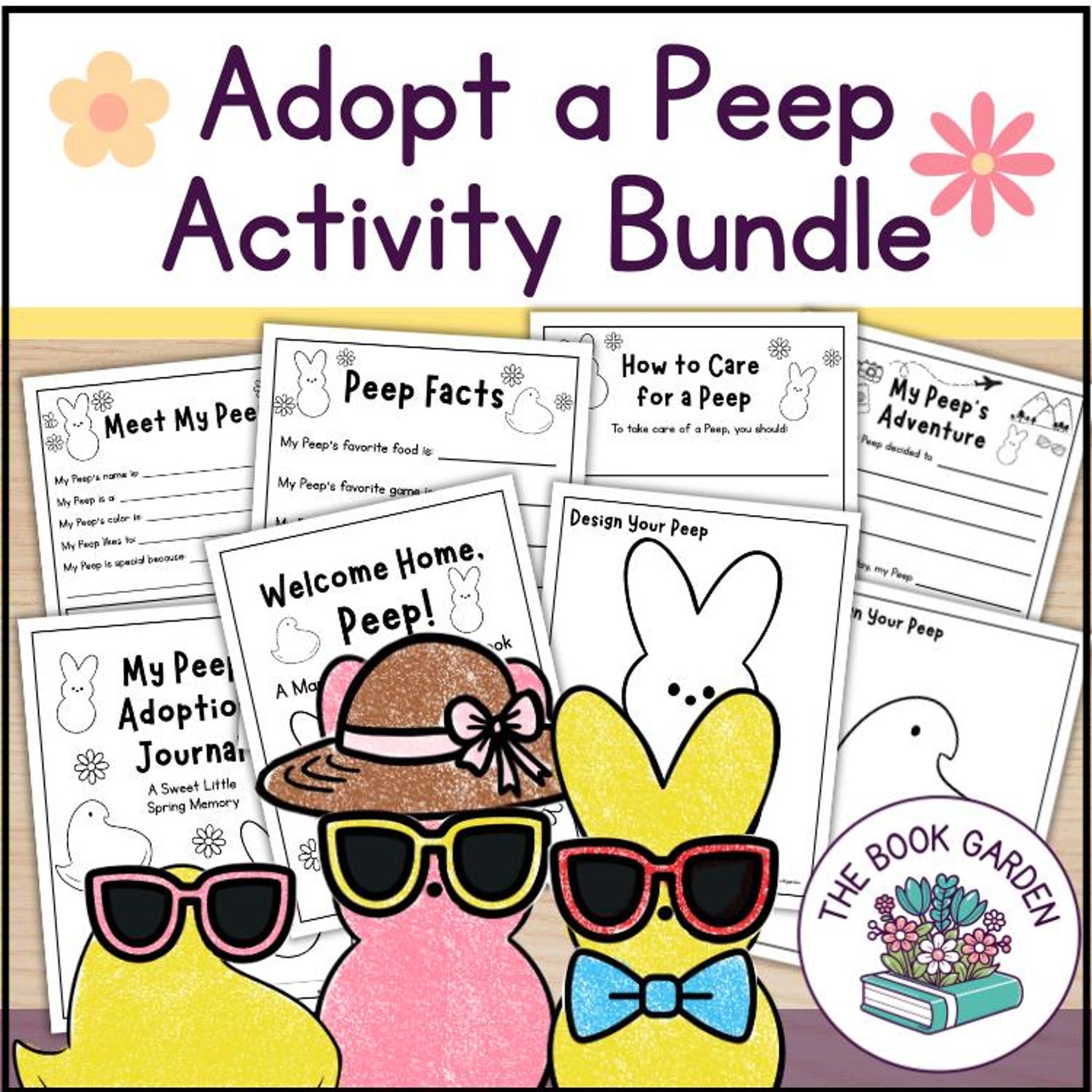 Adopt a Peep Activity Bundle: Easter Printable Activities for Kids - Etsy