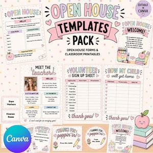 Pastel Meet The Teacher  Open House Forms and Teacher Tags : Back to School Printables