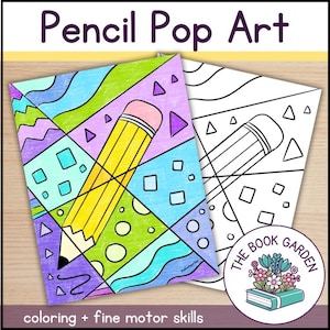 Pencil Pop Art Project: Back to School Craft (PDF)