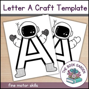 Letter A Craft Template, Fall Craft, Letter Crafts, Back to School Crafts , Letter A Crafts, Alphabet Crafts, Astronaut Craft, Alphabet