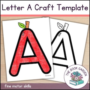 Letter A Craft Template, Fall Craft, Letter Crafts, Back to School Crafts , Letter A Crafts, Alphabet Crafts, Apple Craft, Alphabet