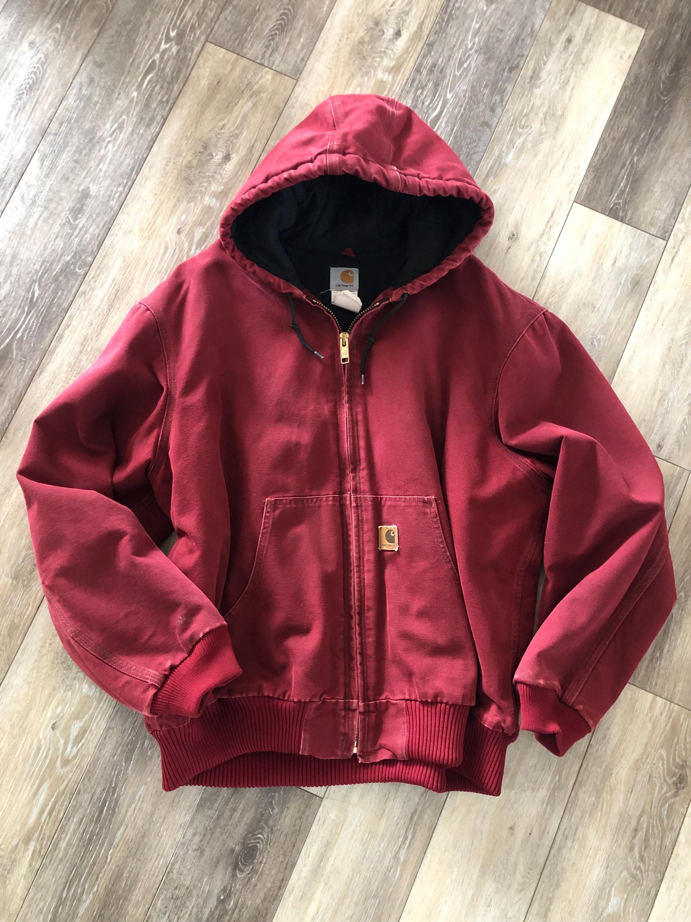 Vintage Carhartt Active Jacket Red - Etsy