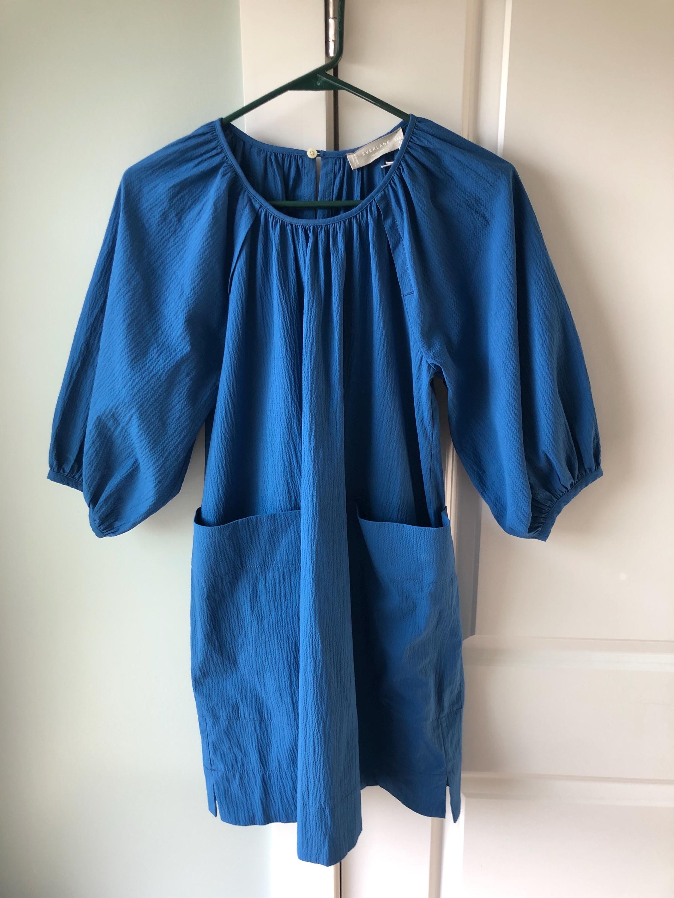 hugo boss dress blue Everlane Tank Top Midi Dress, Butterknit, Blue Dusk, Size XS, Cotton