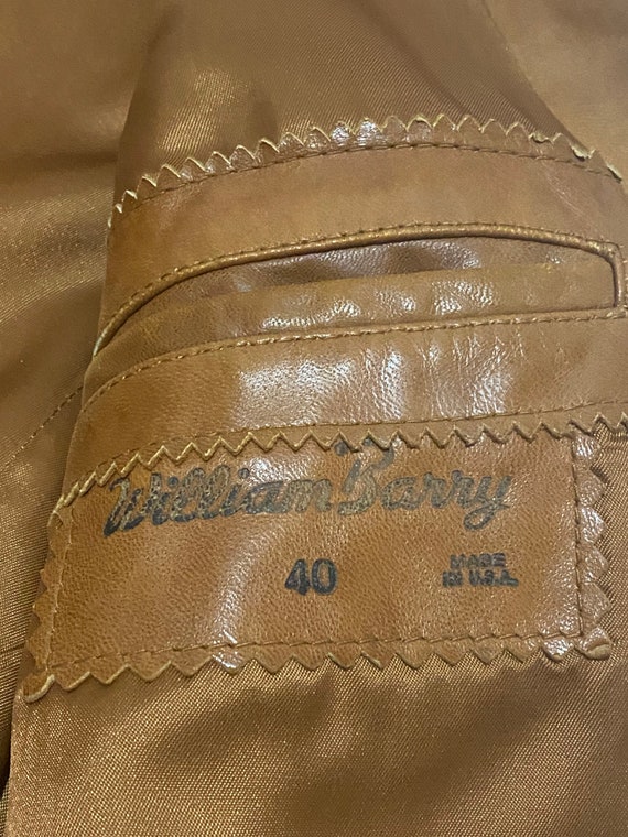 1970s William Berry Leather Jacket 40 Vintage 70s Style Tan Etsy