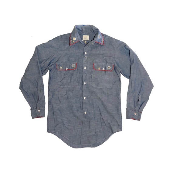 1970’s Big Mac Embroidered Denim Selvage Chambray