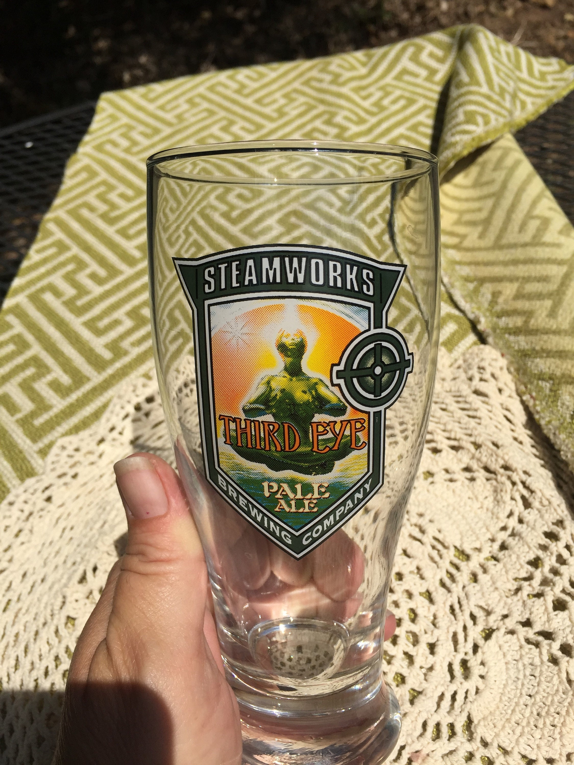 Steamworks Brewery Company Third Eye Pale Ale Beer Glass Barware EUC 