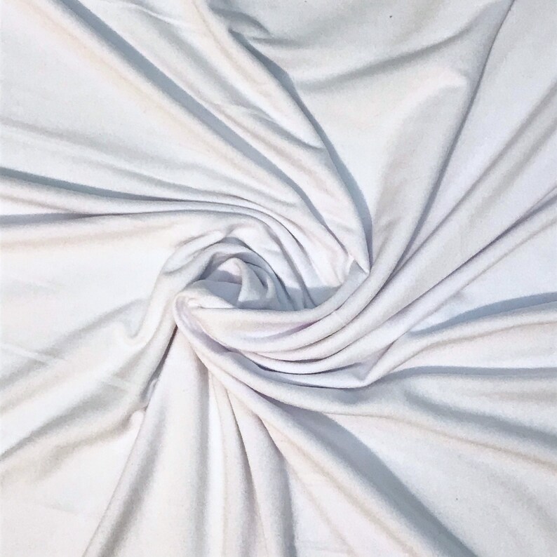 Double Brushed Poly Solid Fabric White DBP by the half Etsy
