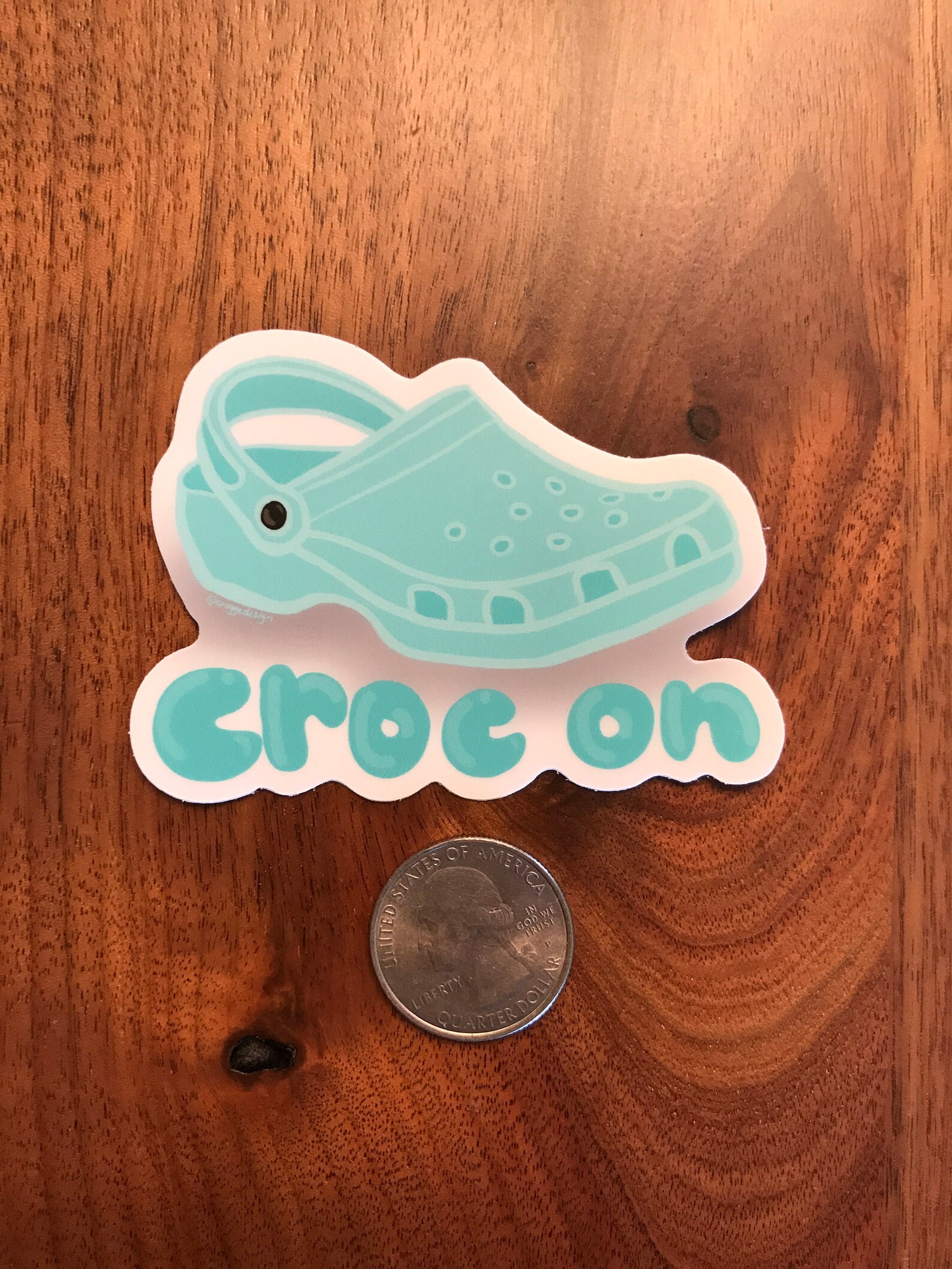 Croc on Crocs Vinyl Weatherproof Sticker Etsy