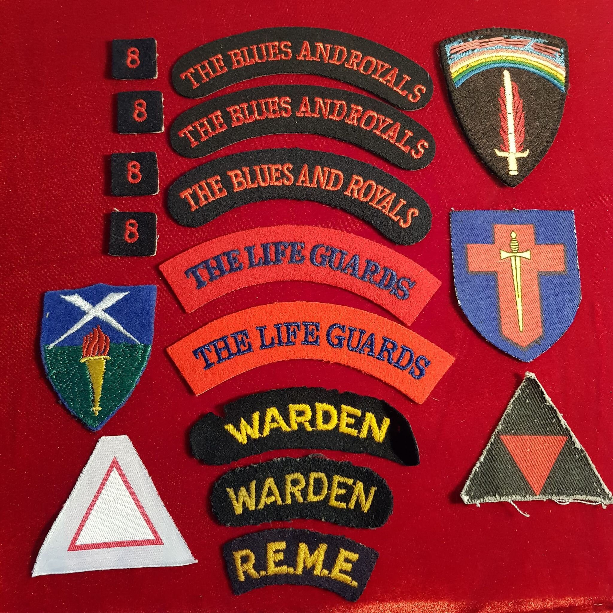 Collection of 9 cloth Military Badges all original and with Etsy