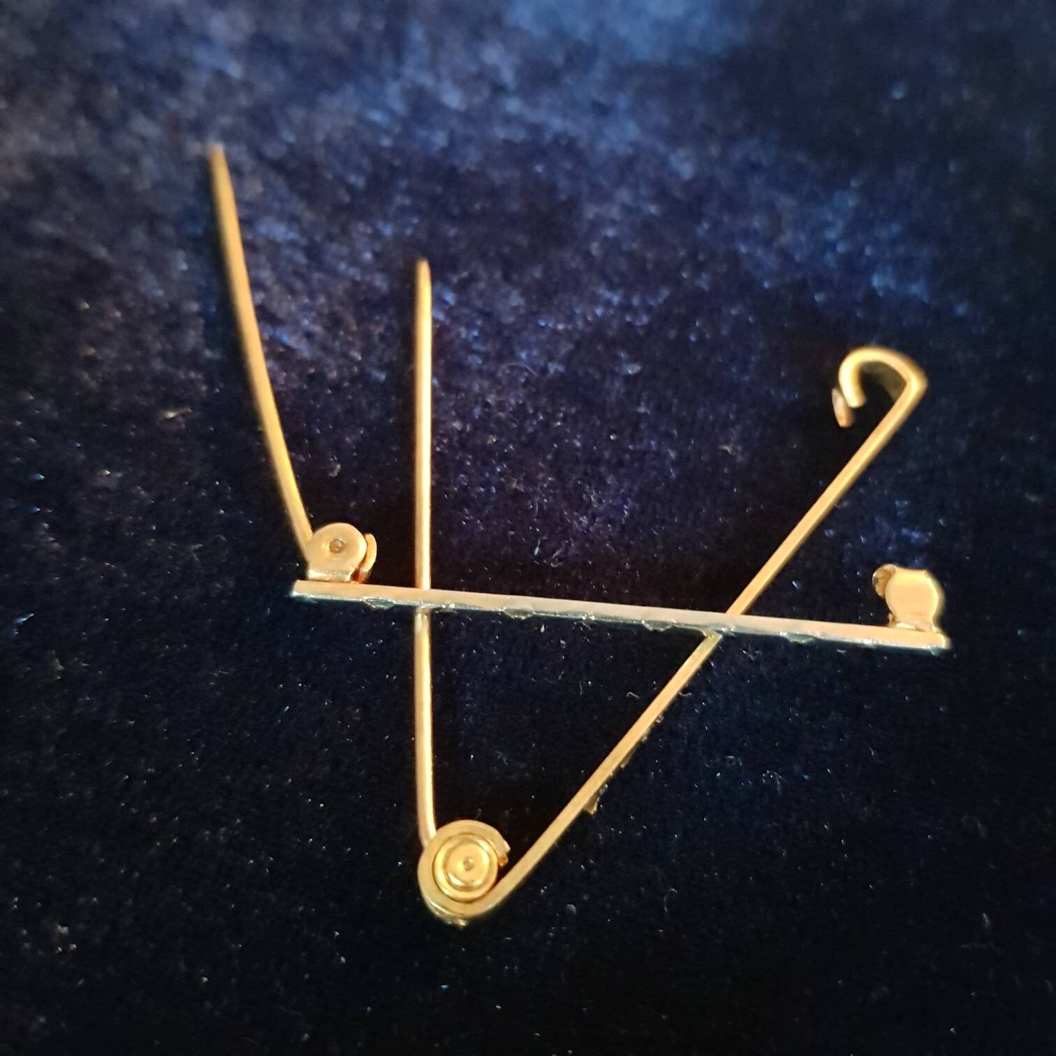 Two antique tie pins one plain one patterned 1920's Etsy
