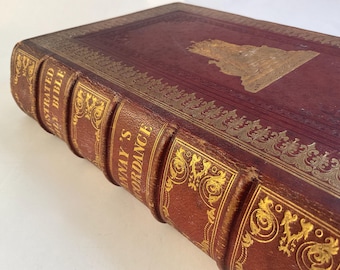 Family Bible and Hannay Concordance c.1840, tightly bound, monumental leather folio.