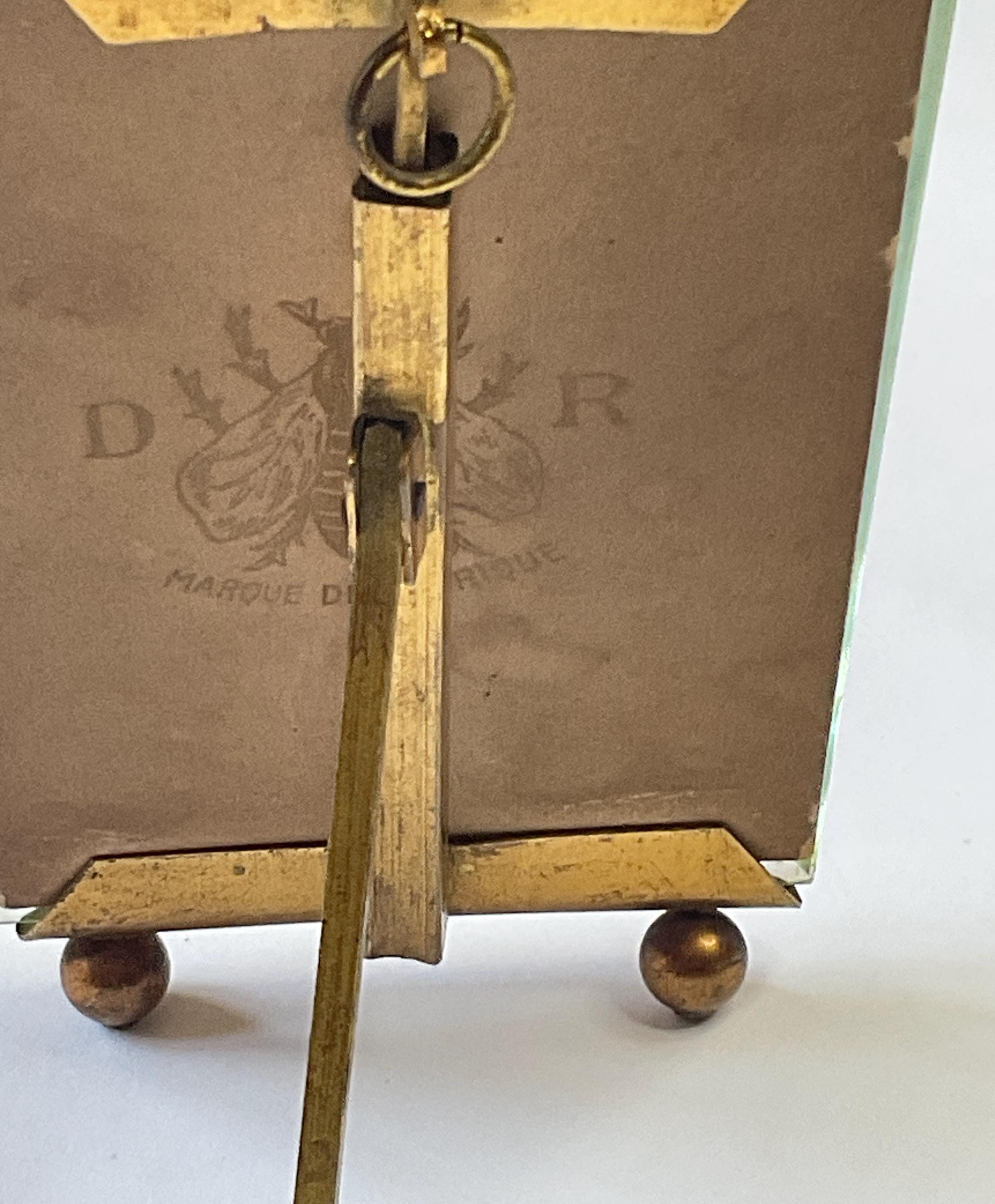 Antique French Gilt Metal Bevelled Glass Photo Frame, C1890 Ornate