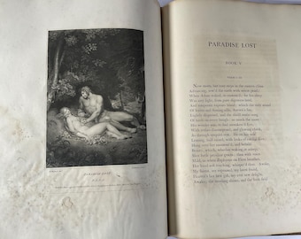 Rare book Paradise Lost by John Milton 1794, large version.