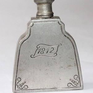 Vintage pewter hip flask, French.