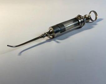 ヴィンテージOTO耳かきシリンジ – ガラスと金属のアンティーク医療機器