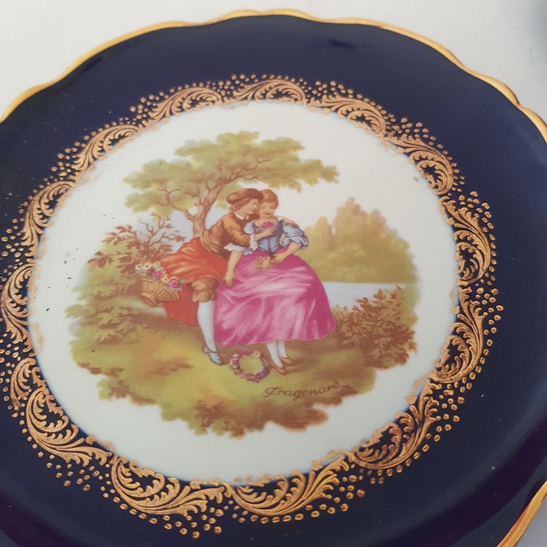 Limoges Castel 22k Gold Plate Coffee Cup and Saucer Etsy