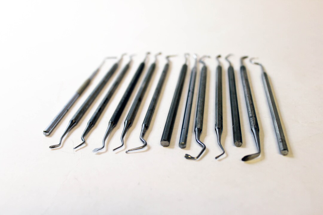 Set of 13 Vintage Dental Tools Etsy