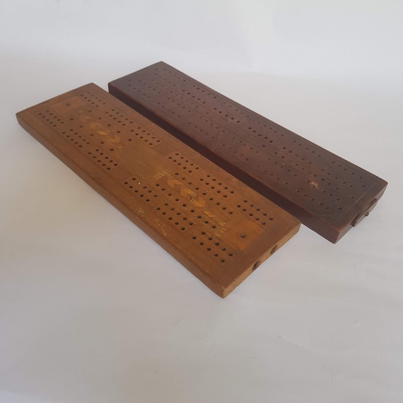 Two Antique Cribbage Boards Etsy