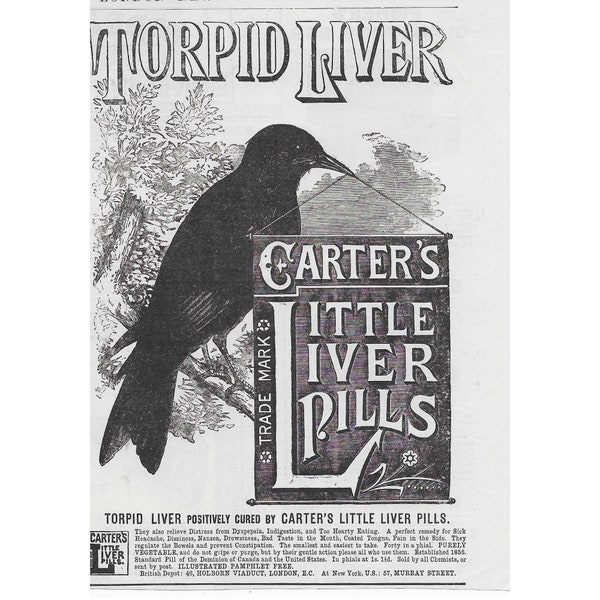 Vintage advert 1890 | Victorian | Crow