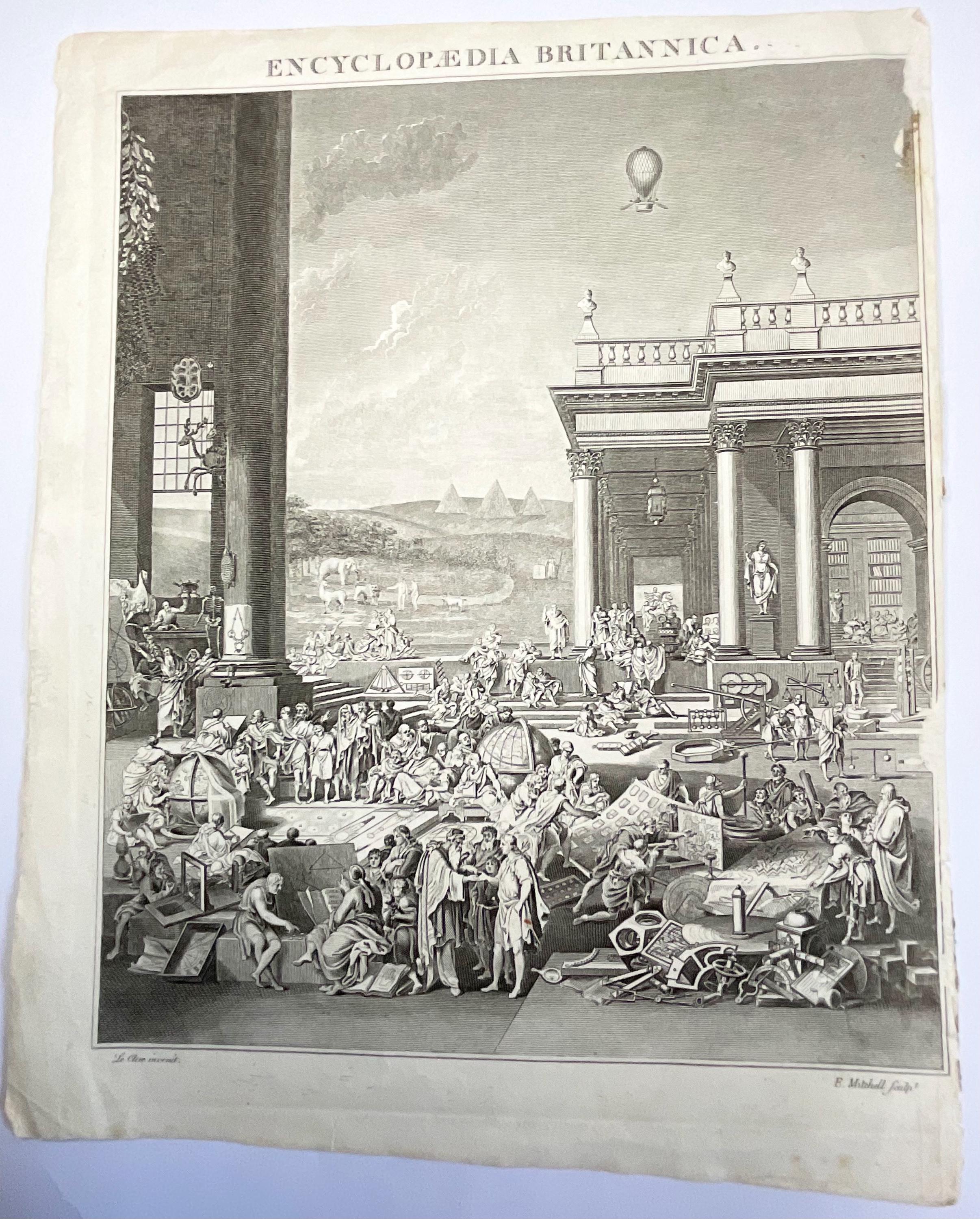 アート・デザイン・音楽 Early History of Engraving in France Antique Engraving Frontispiece From the Encyclopædia Britannica