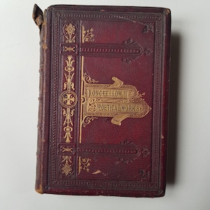 Stara książka, „Dzieła poetyckie Longfellowa” 1864, stara książka