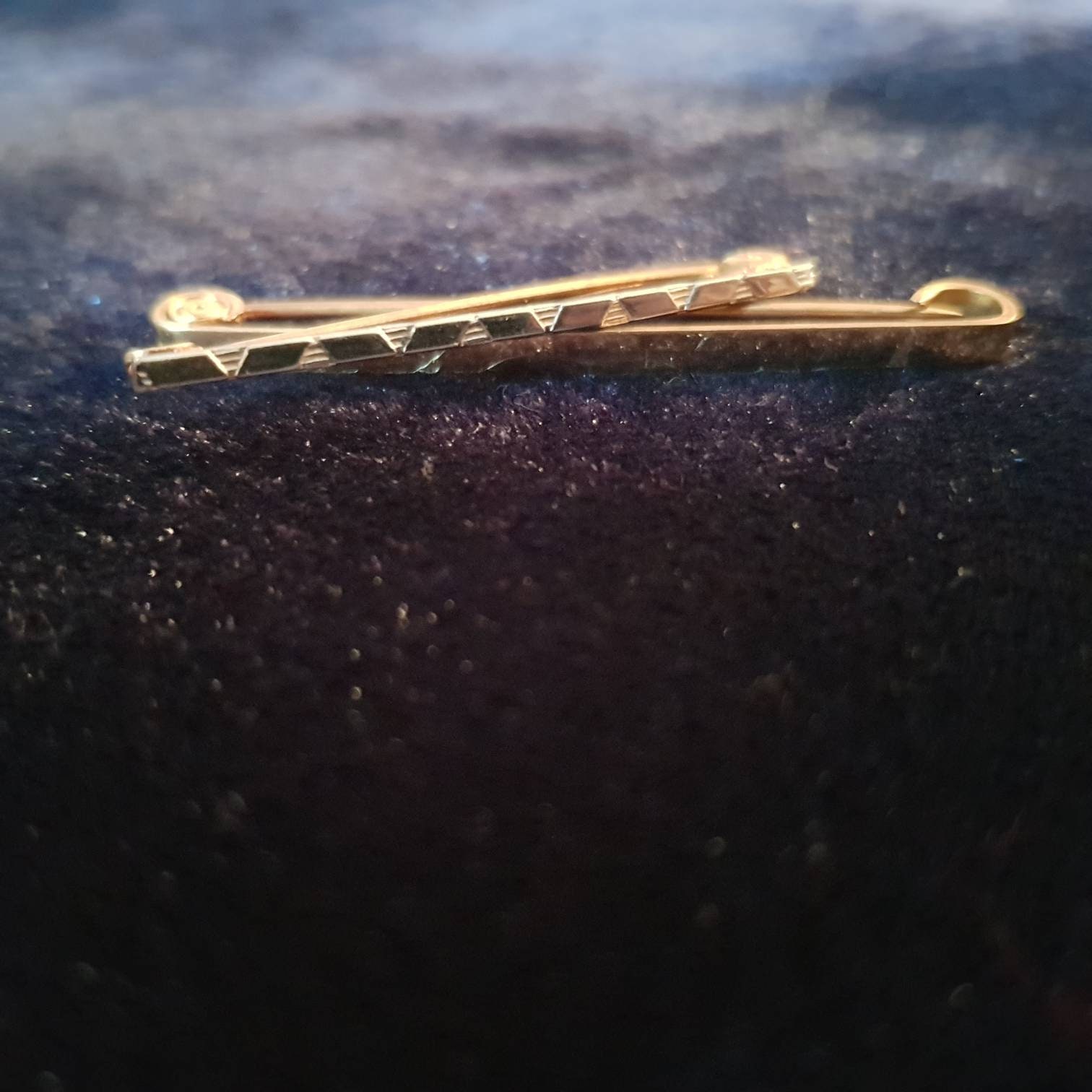 Two antique tie pins one plain one patterned 1920's Etsy