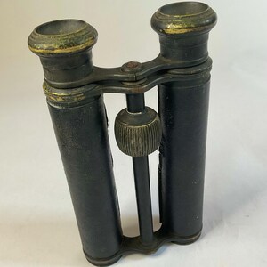 Jumelles Goerz antiques avec étui, 1903. Militaire allemand.